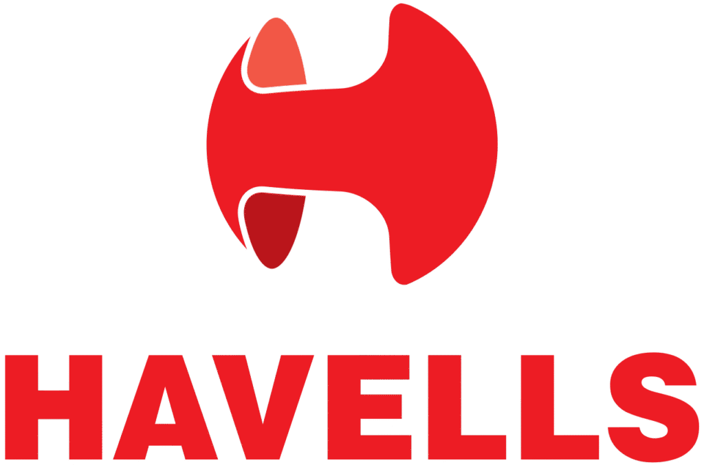 Leading Brand in Switches, Lighting, Fans & More Havells logo highlighting quality electrical products